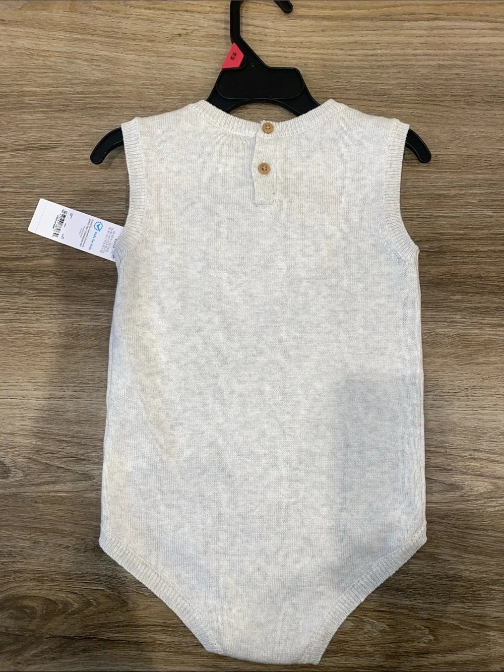 Carter's Knit Sleeveless Onesie with Flag Motif - Cream, Red, Blue
